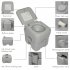  US Direct  20l Flush Toilet With Double Outlet Portable Removable Deodorant Leak Proof Water saving Toilet grey