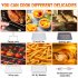  US Direct  24qt 6 Slice Air Fryer Stainless Steel Convection Toaster Oven Bake Roast Broil Reheat Rotisserie Fry Cooking Accessories silver