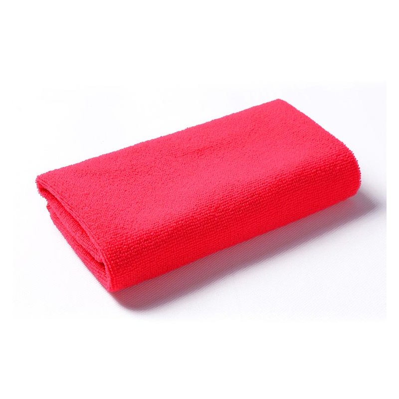 US 25*25cm Car Wash Towel Soft Microfiber Fiber Buffing Fleece Car Wash Towel Absorbent Dry Cleaning Kit red