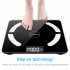  US Direct  28 28cm Body  Fat  Scale Bluetooth With 6mm Tempered Glass Panel 180kg Capacity black