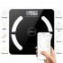  US Direct  28 28cm Body  Fat  Scale Bluetooth With 6mm Tempered Glass Panel 180kg Capacity black