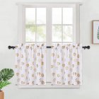 US 2PCS Christmas Small Window Curtains, Home Decor Thermal Curtain Tiers Light Filtering Drapes with Rod Pocket for Dining Room/Bedroom/Kitchen/Living Room, etc