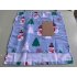  US Direct  2PCS Christmas Theme Print Small Window Curtains Set  Polyester Fabric Window Tiers  Light Filtering Rod Pocket Window Treatment Panels for Living R