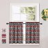  US Direct  2PCS Christmas Deer Print Rod Pocket Small Window Curtains  Polyester Fabric Light Filtering Window Treatment for Living Room  Kitchen  Bedroom  Bat