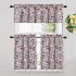  US Direct  2PCS Christmas Theme Print Small Window Curtains Set  Polyester Fabric Window Tiers  Light Filtering Rod Pocket Window Treatment Panels for Living R