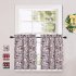  US Direct  2PCS Christmas Theme Print Small Window Curtains Set  Polyester Fabric Window Tiers  Light Filtering Rod Pocket Window Treatment Panels for Living R
