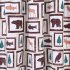  US Direct  2PCS Christmas Theme Print Small Window Curtains Set  Polyester Fabric Window Tiers  Light Filtering Rod Pocket Window Treatment Panels for Living R