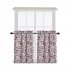  US Direct  2PCS Christmas Theme Print Small Window Curtains Set  Polyester Fabric Window Tiers  Light Filtering Rod Pocket Window Treatment Panels for Living R