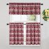  US Direct  2PCS Christmas Deer Print Rod Pocket Small Window Curtains  Polyester Fabric Light Filtering Window Treatment for Living Room  Kitchen  Bedroom  Bat