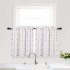  US Direct  2PCS Christmas Small Window Curtains  Home Decor Thermal Curtain Tiers Light Filtering Drapes with Rod Pocket for Dining Room Bedroom Kitchen Living