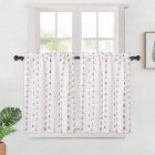 US 2PCS Christmas Small Window Curtains, Home Decor Thermal Curtain Tiers Light Filtering Drapes with Rod Pocket for Dining Room/Bedroom/Kitchen/Living Room, etc