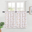 US 2PCS Christmas Small Window Curtains, Home Decor Thermal Curtain Tiers Light Filtering Drapes with Rod Pocket for Dining Room/Bedroom/Kitchen/Living Room, etc