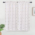 US 2PCS Christmas Small Window Curtains, Home Decor Thermal Curtain Tiers Light Filtering Drapes with Rod Pocket for Dining Room/Bedroom/Kitchen/Living Room, etc