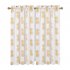  US Direct  2PCS Small Window Curtains Tiers Pineapple Print Rod Pocket Curtain Set Kitchen Bathroom Bedroom Drapes Yellow 27 5 x45 x2