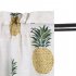  US Direct  2PCS Small Window Curtains Set Pineapple Printed Window Tiers Kitchen Bathroom Basement Bedroom Drapes Green 27 5 x36 x2