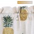  US Direct  2PCS Small Window Curtains Set Pineapple Printed Window Tiers Kitchen Bathroom Basement Bedroom Drapes Green 27 5 x36 x2