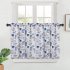  US Direct  2PCS Tier Curtains for Kitchen Windows Floral Print Rod Pocket Cafe Curtains Small Curtain Panels for Bathroom Bedroom Living Room  etc