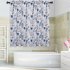  US Direct  2PCS Tier Curtains for Kitchen Windows Floral Print Rod Pocket Cafe Curtains Small Curtain Panels for Bathroom Bedroom Living Room  etc