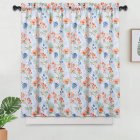 US 2PCS Tier Curtains for Kitchen Windows Floral Print Rod Pocket Cafe Curtains Small Curtain Panels for Bathroom/Bedroom/Living Room, etc