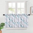 US 2PCS Tier Curtains for Kitchen Windows Floral Print Rod Pocket Cafe Curtains Small Curtain Panels for Bathroom/Bedroom/Living Room, etc