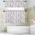  US Direct  2PCS Tier Curtains for Kitchen Windows Floral Print Rod Pocket Cafe Curtains Small Curtain Panels for Bathroom Bedroom Living Room  etc
