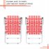  US Direct  2pcs Beach  Chair Steel Tube Pp Webbing Bearing 120kg Folding Beach Chair Red and white strips