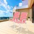  US Direct  2pcs Beach  Chair Steel Tube Pp Webbing Bearing 120kg Folding Beach Chair Red and white strips