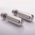  US Direct  2pcs Electric Pepper Grinder Stainless Steel Battery Powered Fineness Adjustable Automatic Salt Grinder silver