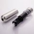  US Direct  2pcs Electric Pepper Grinder Stainless Steel Battery Powered Fineness Adjustable Automatic Salt Grinder silver
