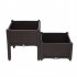  US Direct  2pcs Free Splicing Injection Planting Box Lightweight Planting Box For Gardens Patios Balconies Restaurants Cafes brown