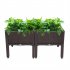  US Direct  2pcs Free Splicing Injection Planting Box Lightweight Planting Box For Gardens Patios Balconies Restaurants Cafes brown