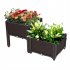  US Direct  2pcs Free Splicing Injection Planting Box Lightweight Planting Box For Gardens Patios Balconies Restaurants Cafes brown
