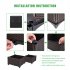  US Direct  2pcs Free Splicing Injection Planting Box Lightweight Planting Box For Gardens Patios Balconies Restaurants Cafes brown