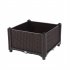  US Direct  2pcs Free Splicing Injection Planting Box Lightweight Planting Box For Gardens Patios Balconies Restaurants Cafes brown