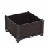  US Direct  2pcs Free Splicing Injection Planting Box Lightweight Planting Box For Gardens Patios Balconies Restaurants Cafes brown
