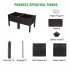  US Direct  2pcs Free Splicing Injection Planting Box Lightweight Planting Box For Gardens Patios Balconies Restaurants Cafes brown