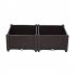  US Direct  2pcs Free Splicing Injection Planting Box Lightweight Planting Box For Gardens Patios Balconies Restaurants Cafes brown