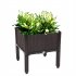  US Direct  2pcs Free Splicing Injection Planting Box Lightweight Planting Box For Gardens Patios Balconies Restaurants Cafes brown