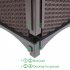  US Direct  2pcs Free Splicing Injection Planting Box Lightweight Planting Box For Gardens Patios Balconies Restaurants Cafes brown