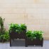  US Direct  2pcs Free Splicing Injection Planting Box Lightweight Planting Box For Gardens Patios Balconies Restaurants Cafes brown
