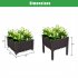  US Direct  2pcs Free Splicing Injection Planting Box Lightweight Planting Box For Gardens Patios Balconies Restaurants Cafes brown