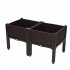  US Direct  2pcs Free Splicing Injection Planting Box Lightweight Planting Box For Gardens Patios Balconies Restaurants Cafes brown