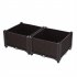  US Direct  2pcs Free Splicing Injection Planting Box Lightweight Planting Box For Gardens Patios Balconies Restaurants Cafes brown