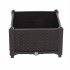  US Direct  2pcs Free Splicing Injection Planting Box Lightweight Planting Box For Gardens Patios Balconies Restaurants Cafes brown
