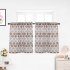  US Direct  2pcs Geometric Printing 100  Polyester Kitchen Tiers Rod Pocket Small Window Curtains Set for Bedroom Living Room linen color US 27  24  2