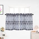 US 2pcs Kitchen Tiers Rod Pocket Small Window Curtains Set