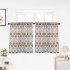  US Direct  2pcs Geometric Printing 100  Polyester Kitchen Tiers Rod Pocket Small Window Curtains Set for Bedroom Living Room linen color US 27  30  2