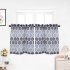  US Direct  2pcs Geometric Printing 100  Polyester Kitchen Tiers Rod Pocket Small Window Curtains Set for Bedroom Living Room gray US 27  36  2
