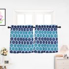 US 2pcs Kitchen Tiers Rod Pocket Small Window Curtains Set