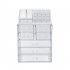  US Direct  2pcs N001 Makeup  Organizer Transparent Cosmetic Storage Drawers Acrylic Makeup Holders With 7 Drawers Transparent